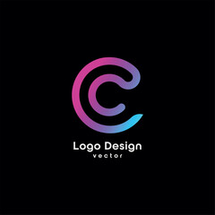 Canvas Print - C Letter Abstract Company Logo Design