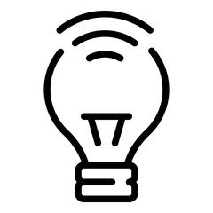 Poster - Bulb sensor icon. Outline Bulb sensor vector icon for web design isolated on white background