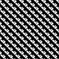 Poster - Diagonal mosaic blocks. Vector seamless diagonal monochrome blocks or bricks.