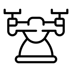 Poster - Remote drone icon. Outline Remote drone vector icon for web design isolated on white background