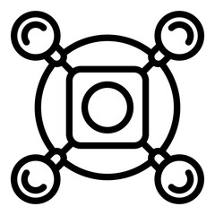 Poster - Robot drone icon. Outline Robot drone vector icon for web design isolated on white background