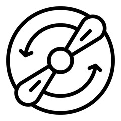 Poster - Drone propeller icon. Outline Drone propeller vector icon for web design isolated on white background