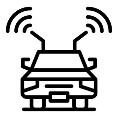Poster - Autonomous vehicle icon. Outline Autonomous vehicle vector icon for web design isolated on white background