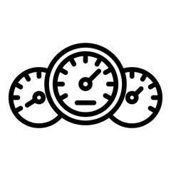 Poster - Autopilot car icon. Outline Autopilot car vector icon for web design isolated on white background