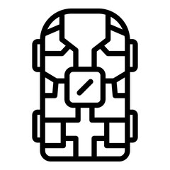 Poster - Unmanned car icon. Outline Unmanned car vector icon for web design isolated on white background