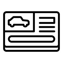 Poster - Smart vehicle icon. Outline Smart vehicle vector icon for web design isolated on white background