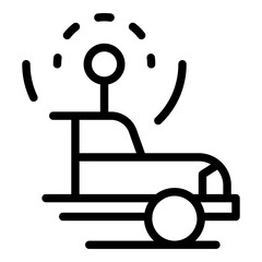 Poster - Signal car icon. Outline Signal car vector icon for web design isolated on white background