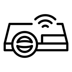 Poster - Autonomous steering wheel icon. Outline Autonomous steering wheel vector icon for web design isolated on white background