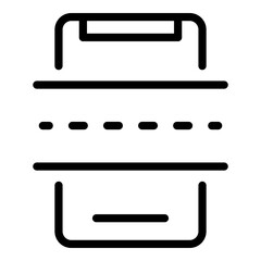 Poster - Road car control icon. Outline Road car control vector icon for web design isolated on white background