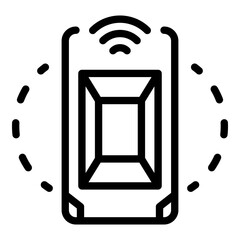 Poster - Autonomous transport icon. Outline Autonomous transport vector icon for web design isolated on white background
