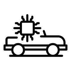 Poster - Autonomous system car icon. Outline Autonomous system car vector icon for web design isolated on white background
