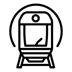 Poster - High speed train icon. Outline High speed train vector icon for web design isolated on white background