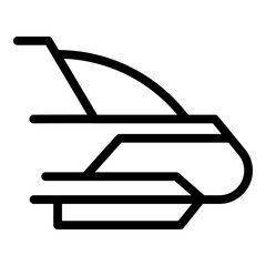 Poster - High speed railway icon. Outline High speed railway vector icon for web design isolated on white background