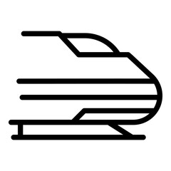 Poster - High speed express train icon. Outline High speed express train vector icon for web design isolated on white background