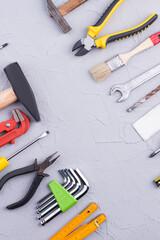 Wall Mural - Various construction tools background. Repair concept.