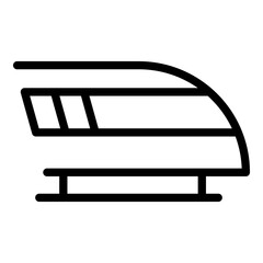 Poster - Traffic fast train icon. Outline Traffic fast train vector icon for web design isolated on white background