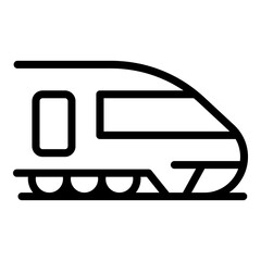 Poster - Passenger fast train icon. Outline Passenger fast train vector icon for web design isolated on white background