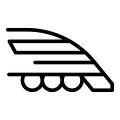 Poster - Urban express train icon. Outline Urban express train vector icon for web design isolated on white background