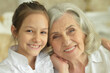 © aletia2011 - Portrait of a grandmother and granddaughter posing