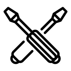 Poster - Repair service icon. Outline Repair service vector icon for web design isolated on white background