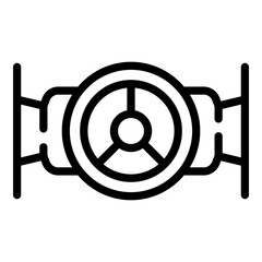 Poster - Wheel water tap icon. Outline Wheel water tap vector icon for web design isolated on white background