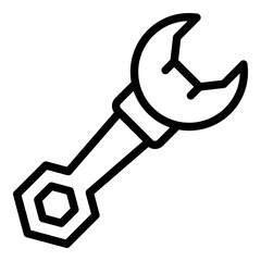 Poster - Wrench repair tool icon. Outline Wrench repair tool vector icon for web design isolated on white background