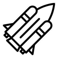 Poster - Fast space shuttle icon. Outline Fast space shuttle vector icon for web design isolated on white background