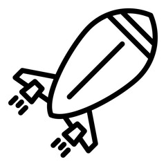 Poster - Spacecraft transport icon. Outline Spacecraft transport vector icon for web design isolated on white background