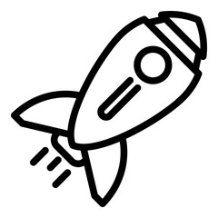 Poster - Rocket explorer icon. Outline Rocket explorer vector icon for web design isolated on white background