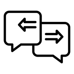 Poster - Chat backup icon. Outline Chat backup vector icon for web design isolated on white background