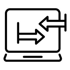 Poster - Laptop regeneration icon. Outline Laptop regeneration vector icon for web design isolated on white background