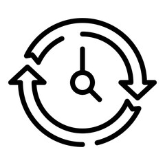 Poster - Update refresh icon. Outline Update refresh vector icon for web design isolated on white background