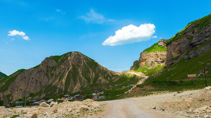 Wall Mural - Road to the high mountain Laza village