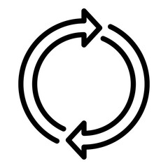 Poster - Cycle update icon. Outline Cycle update vector icon for web design isolated on white background