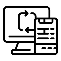 Poster - System backup icon. Outline System backup vector icon for web design isolated on white background