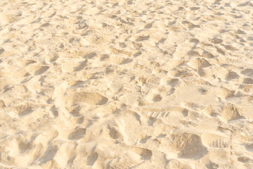 Wall Mural - Sand pattern texture in tropical beach as background.