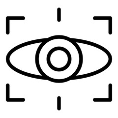 Poster - Radar vision detect icon. Outline Radar vision detect vector icon for web design isolated on white background