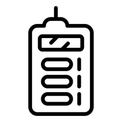 Poster - Laser meter technology icon. Outline Laser meter technology vector icon for web design isolated on white background