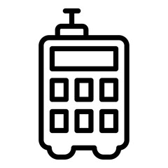 Poster - Industry laser meter icon. Outline Industry laser meter vector icon for web design isolated on white background