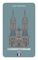 Wall Mural - Clermont-Ferrand Cathedral, France