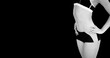 © vectorfusionart - Composition of athletic woman posing on black background