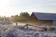 A winterday in Gotland viewing a barn