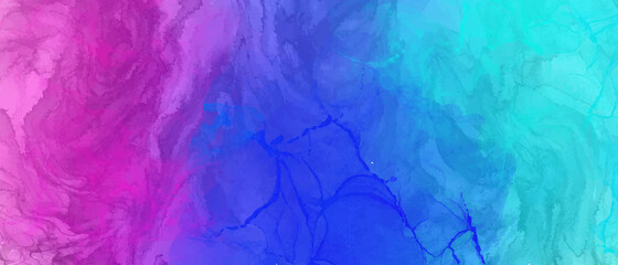 Poster - Abstract purple watercolour splash of paints art. Colorful vibrant artistic background.