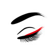 © LiliyaDzyba - Makeup logo. Eye, eyelashes and eyebrow. Permanent tattoo icon.