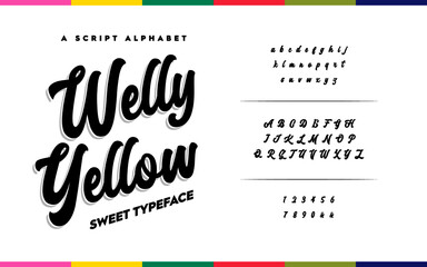 Aufkleber - classic typography minimal fashion designs. typeface modern serif fonts and numbers. elegant stylish