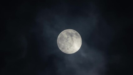Wall Mural - moon and dark clouds at night