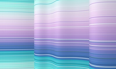 Wall Mural - Geometry abstract background with stripes on waved surface