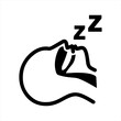 Sleeping, rhinology icon, vector and glyph