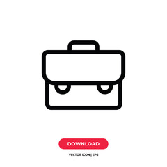 Poster - Suitcase icon vector. Briefcase sign