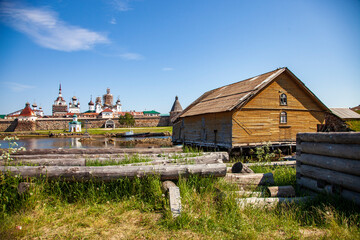 Poster - solovetsky monastery arkhangelsk region white sea russia